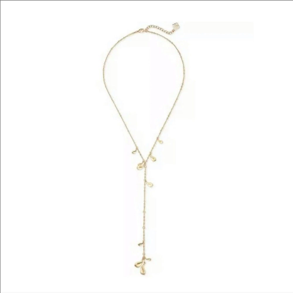 NWT KENDRA SCOTT Gold Quincy Y Necklace - Picture 1 of 4